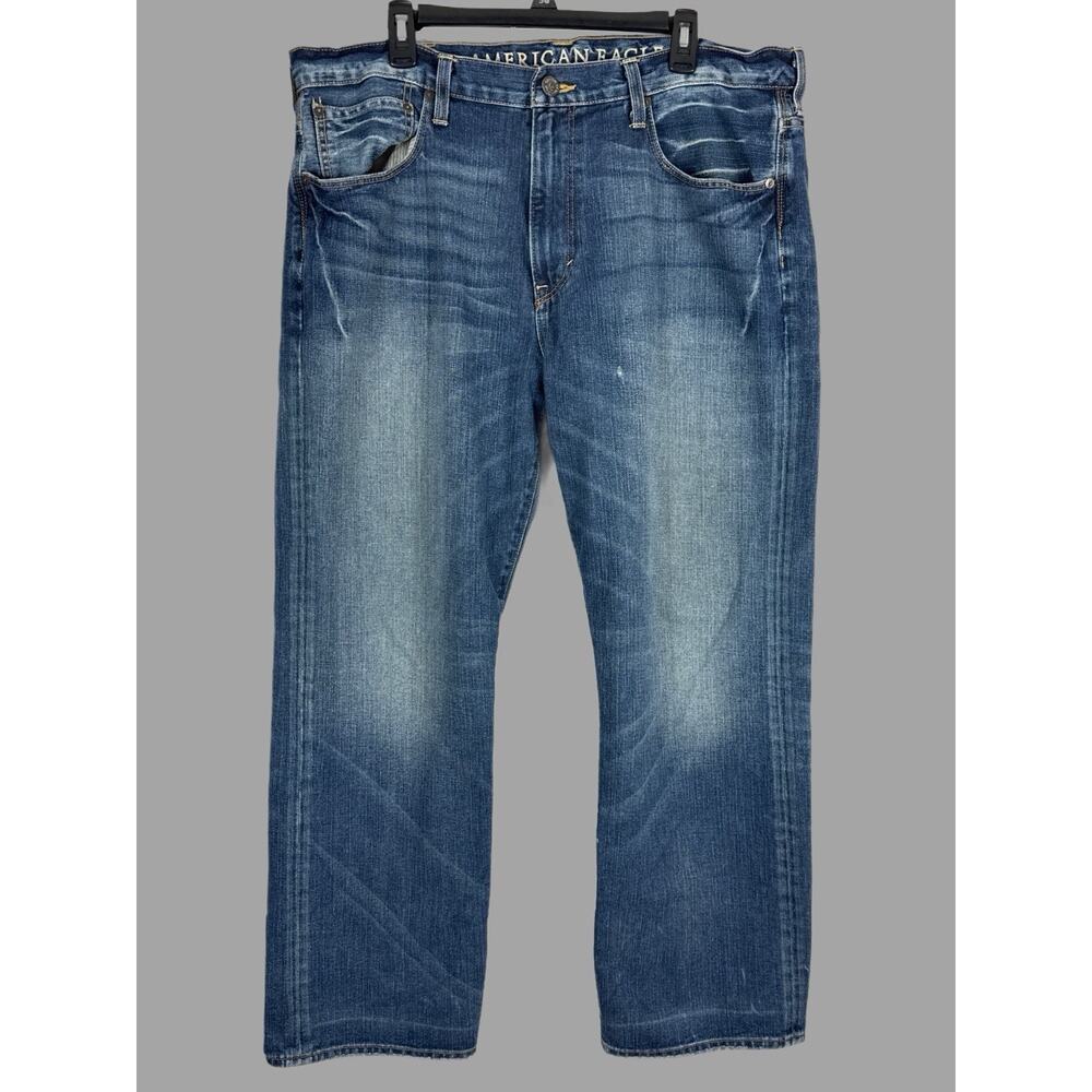American Eagle Jeans Mens 38x32 Blue Low Loose Denim 2009